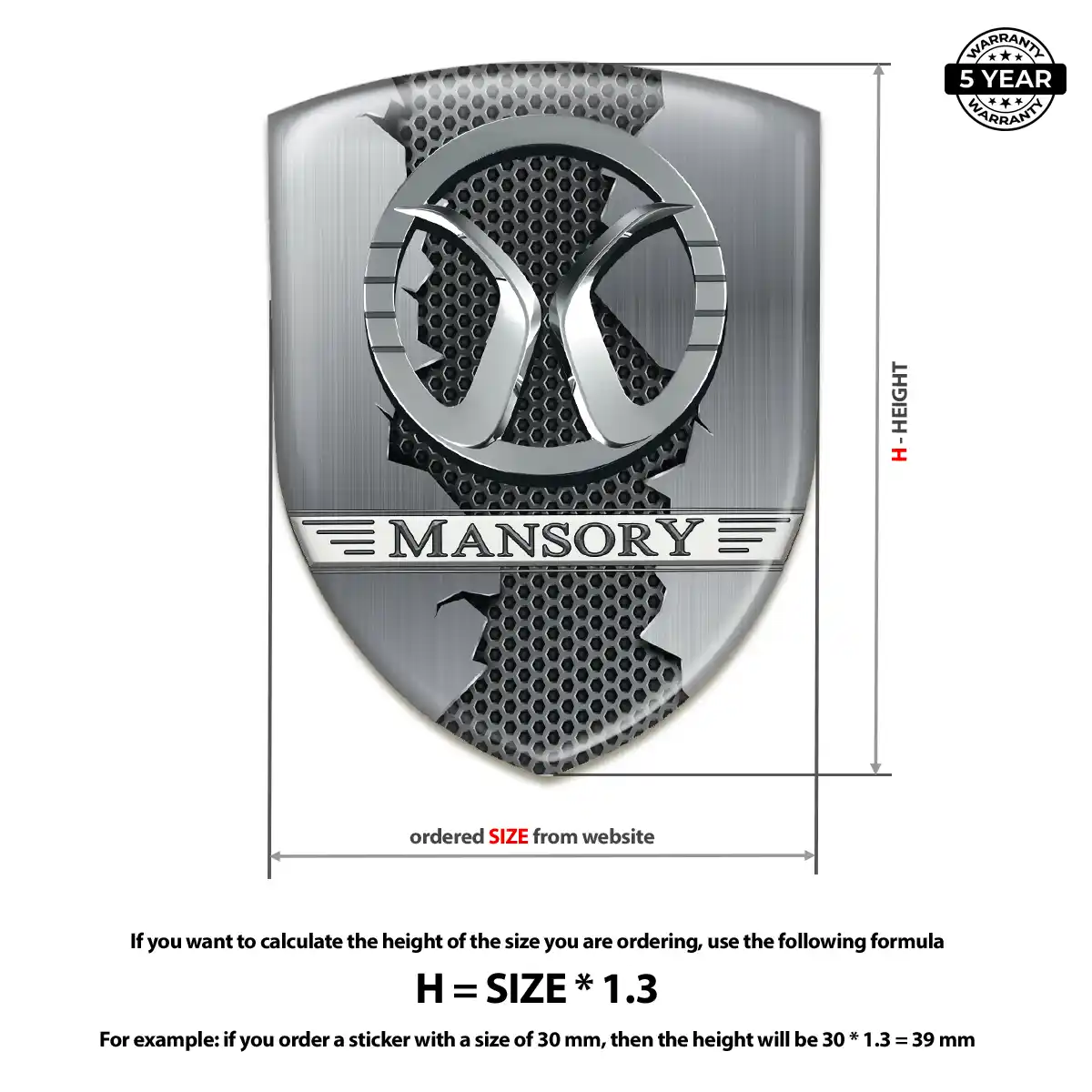 Mansory 3D Resin Sticker Prestige Line