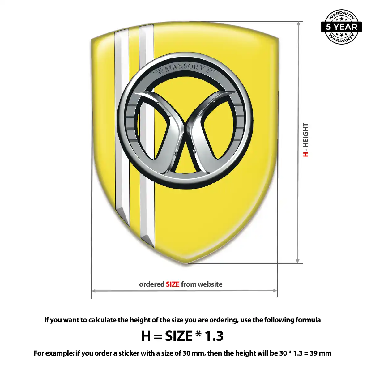 Mansory 3D Resin Sticker Refined Design