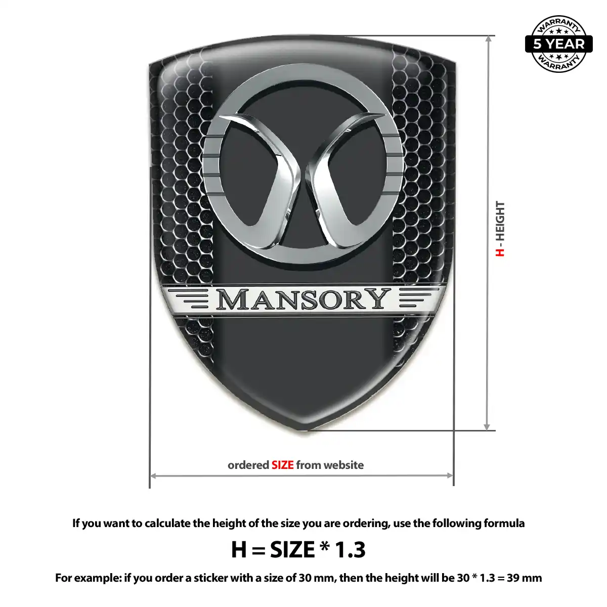 Mansory 3D Resin Sticker Signature Grade