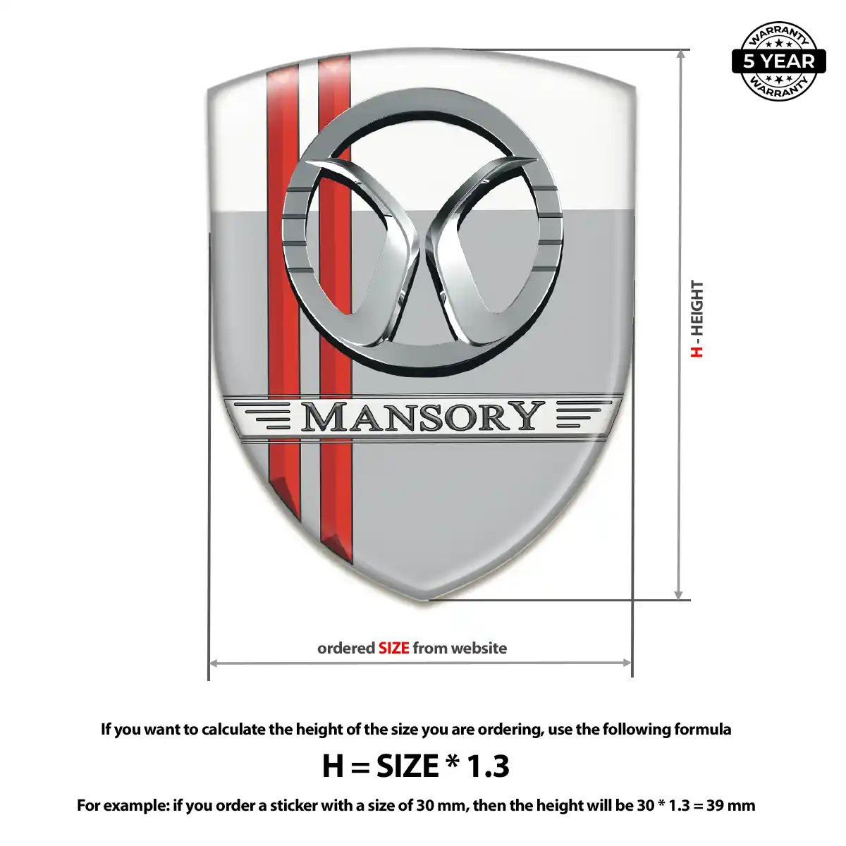 Mansory 3D Resin Sticker Superior Craft