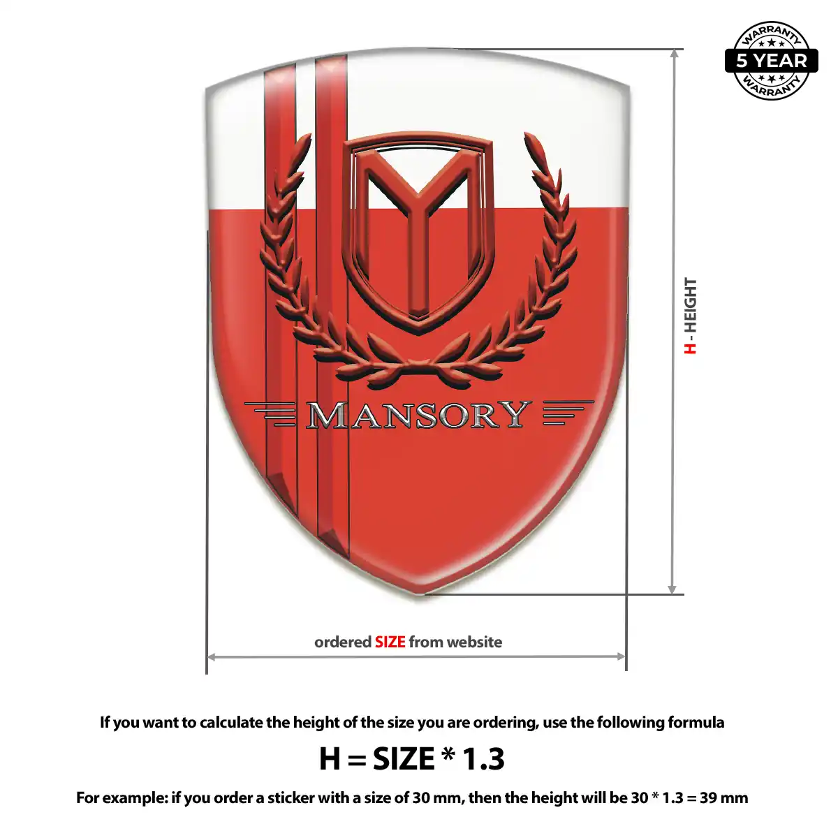 Mansory Automotive Emblem Sticker Deluxe Edition