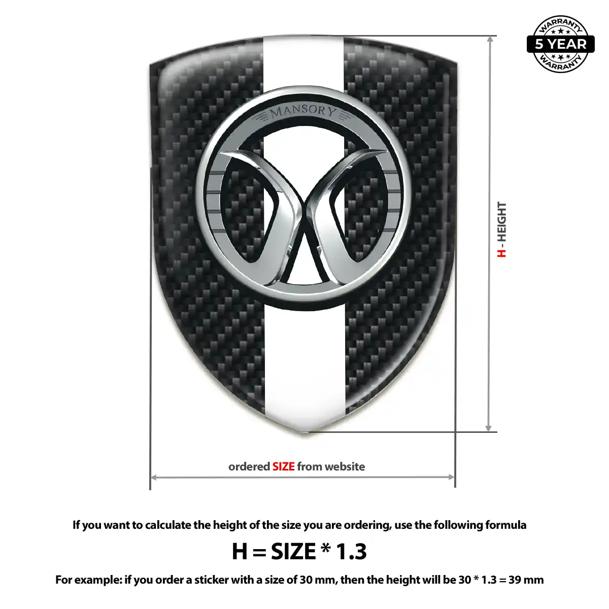 Mansory Automotive Emblem Sticker Elite Edition
