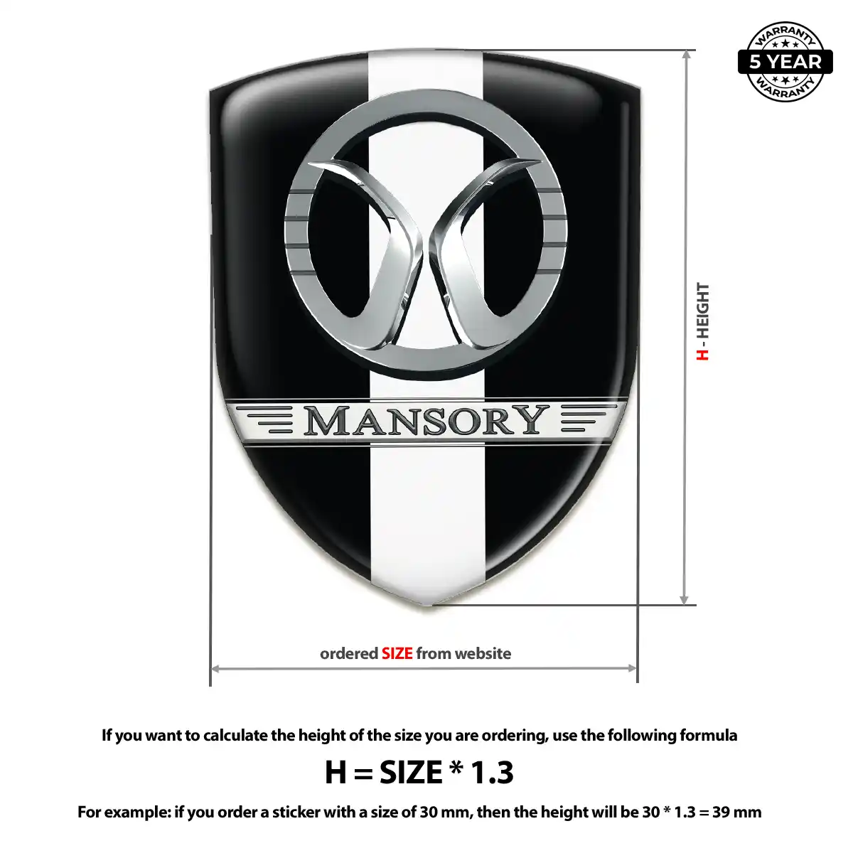 Mansory Automotive Emblem Sticker Exclusive Series