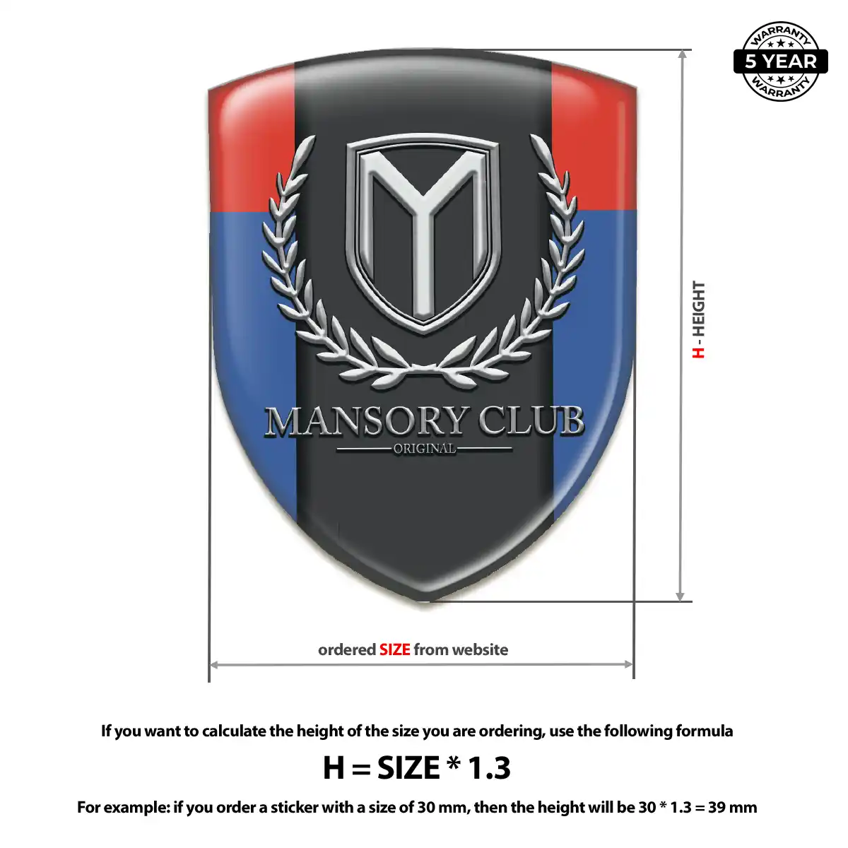 Mansory Automotive Emblem Sticker Opulent Line