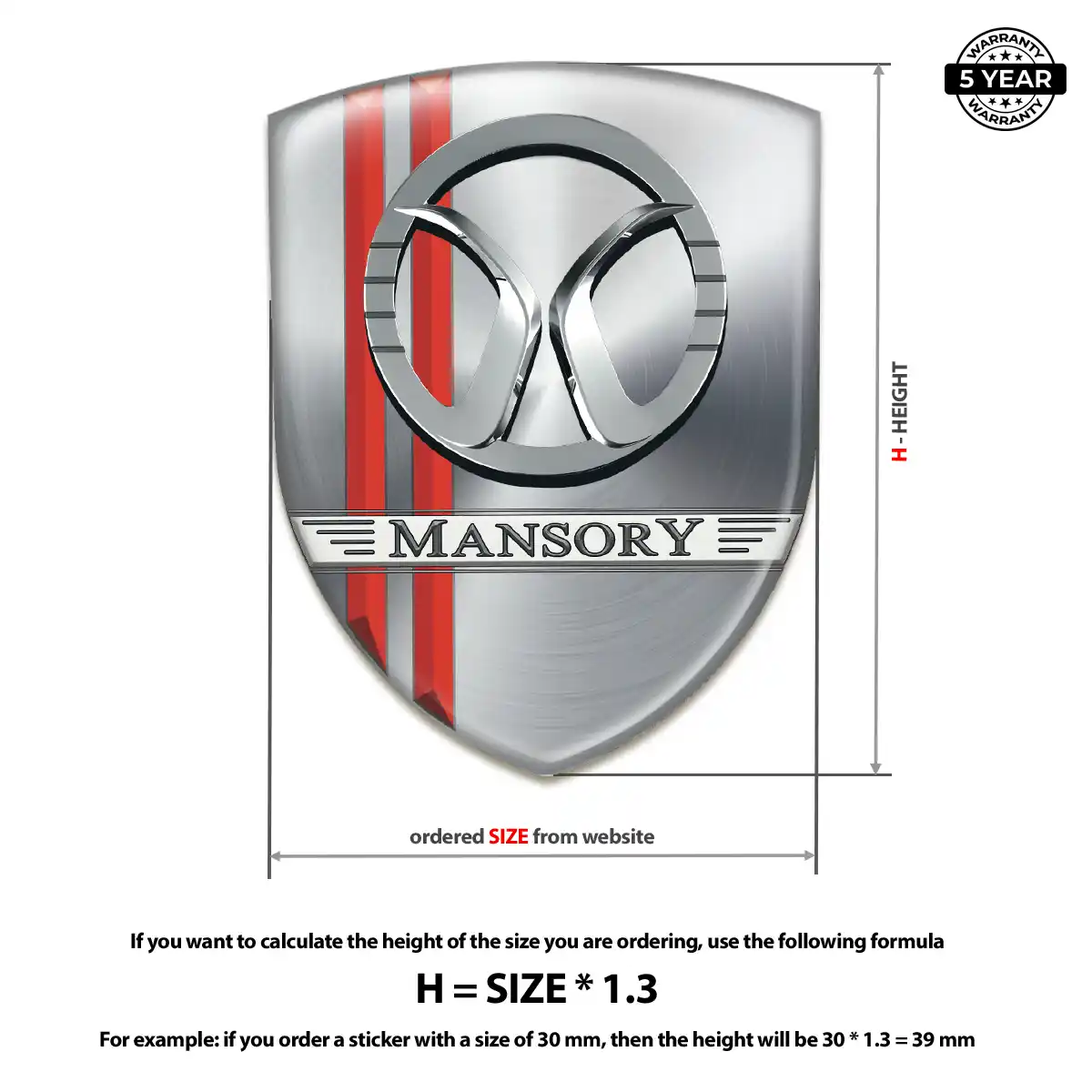 Mansory Automotive Emblem Sticker Refined Design