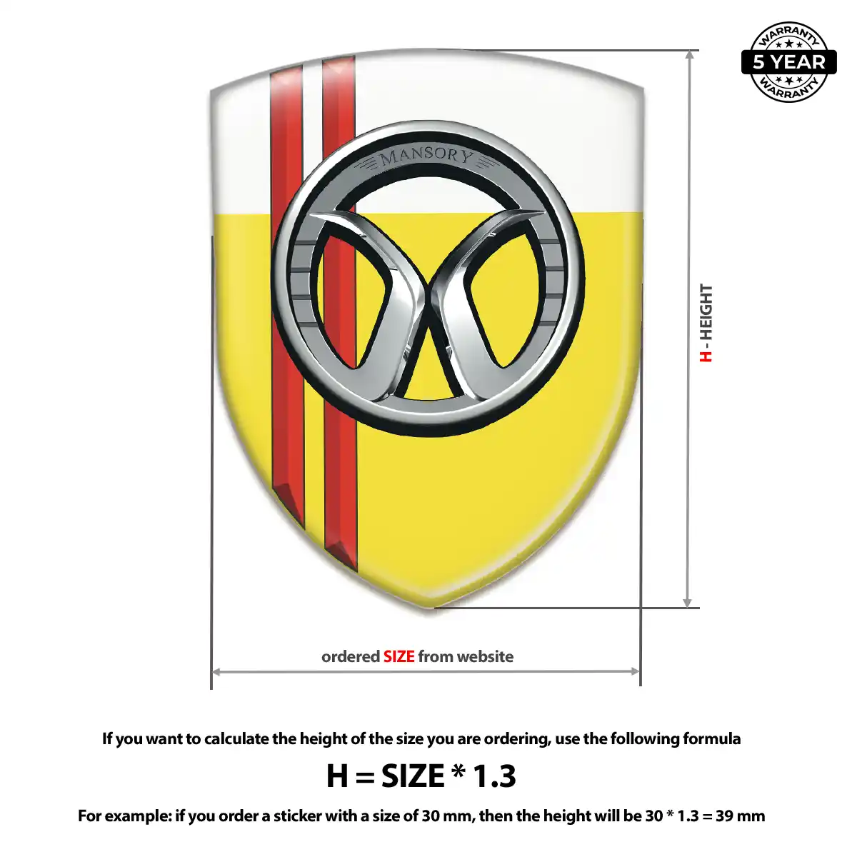 Mansory Automotive Emblem Sticker Sleek Style