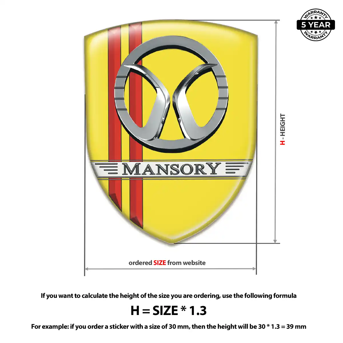 Mansory Automotive Logo Sticker Deluxe Edition