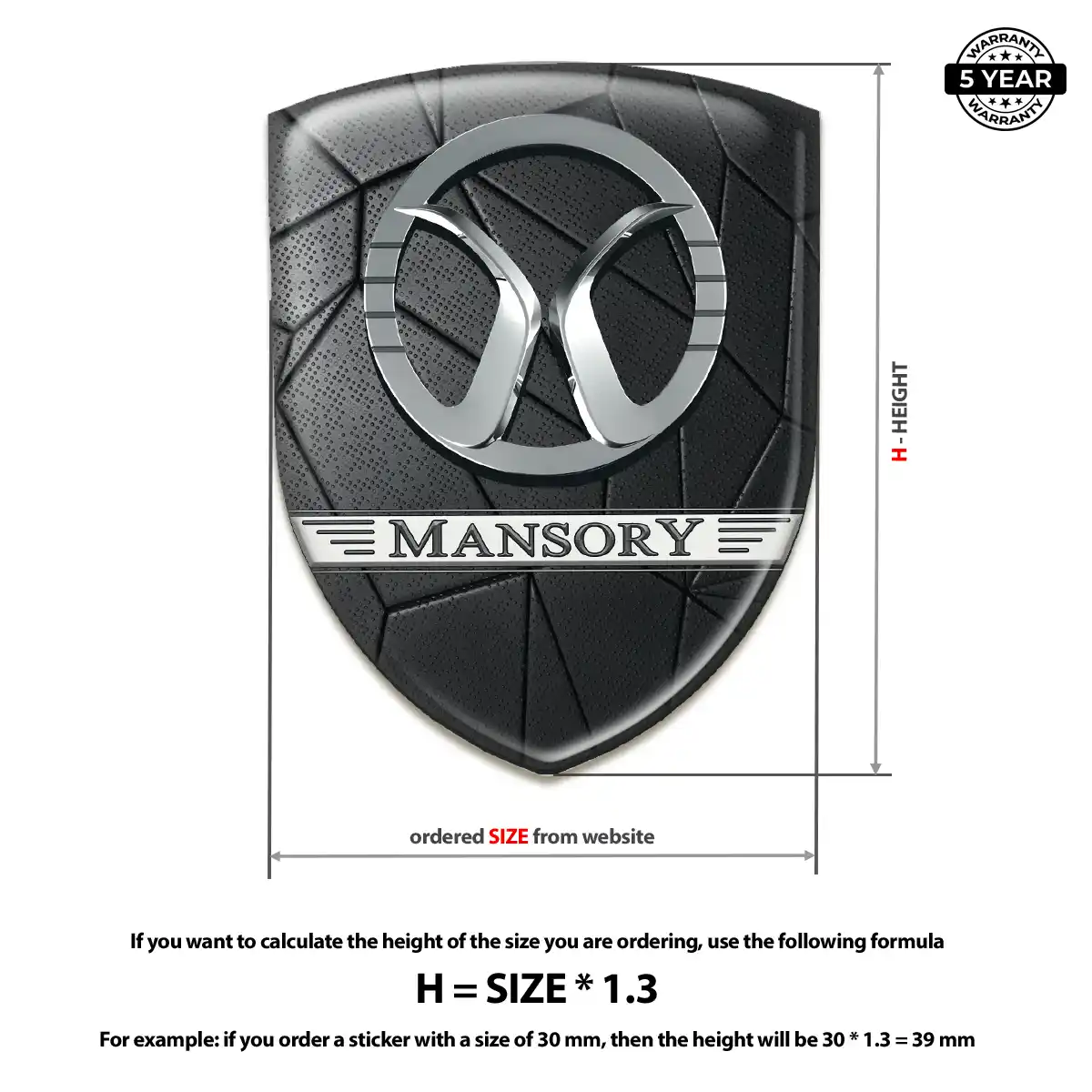 Mansory Automotive Logo Sticker Elite Edition