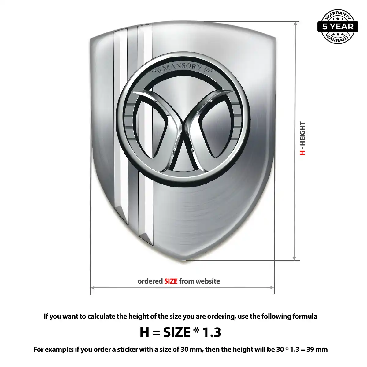 Mansory Automotive Logo Sticker Exclusive Series