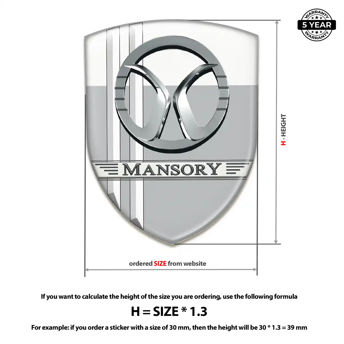 Mansory Automotive Logo Sticker Noble Edition