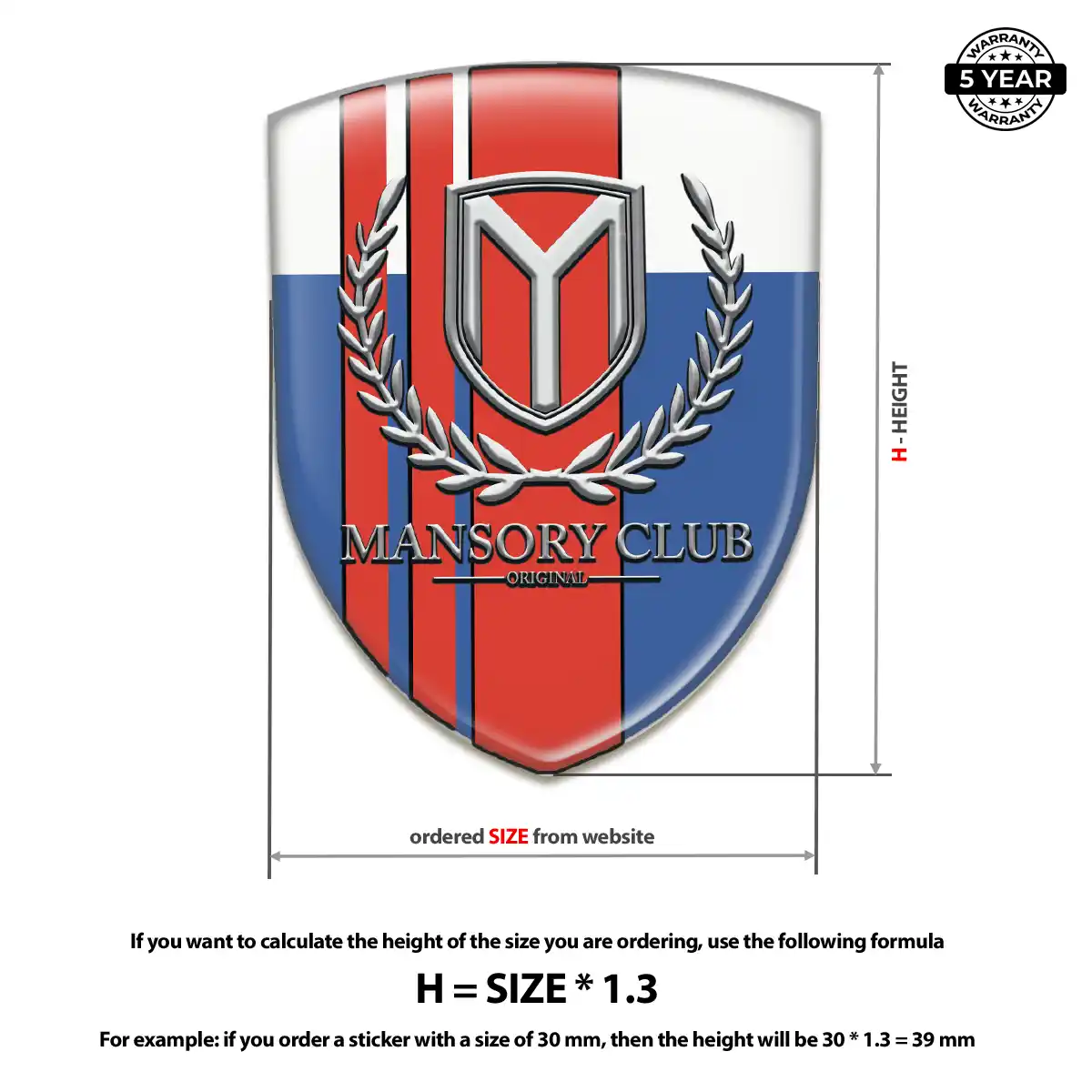 Mansory Automotive Logo Sticker Opulent Line