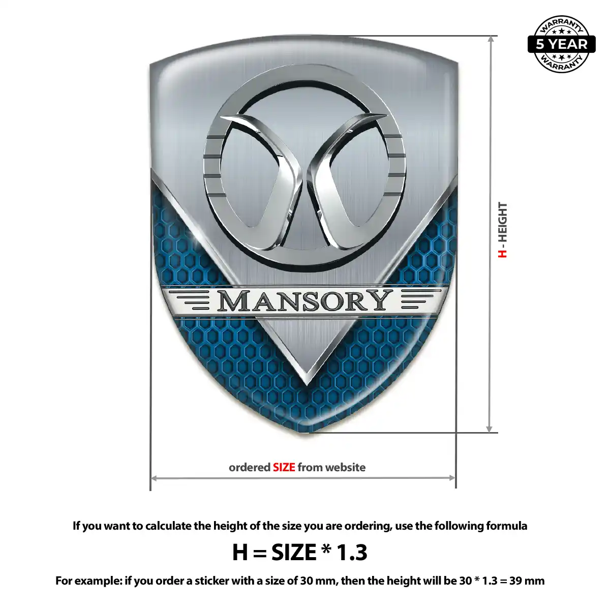 Mansory Automotive Logo Sticker Prestige Line