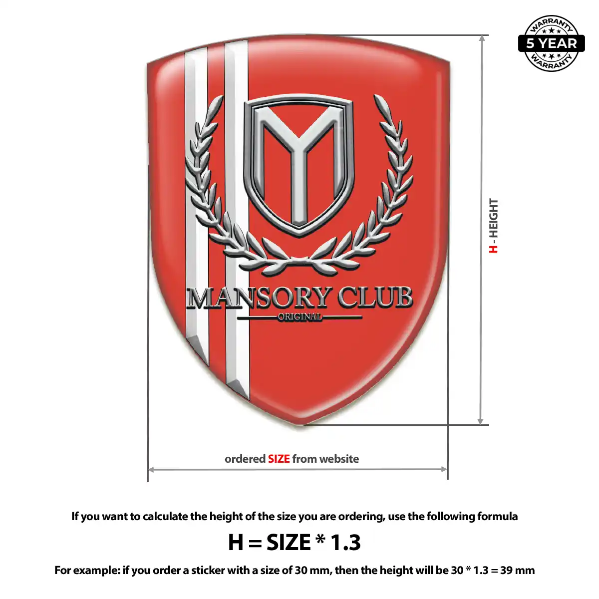 Mansory Automotive Logo Sticker Refined Design