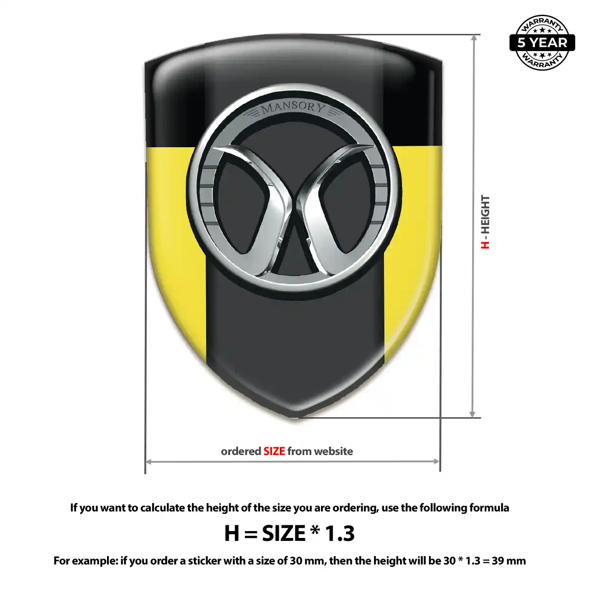 Mansory Automotive Logo Sticker Signature Grade