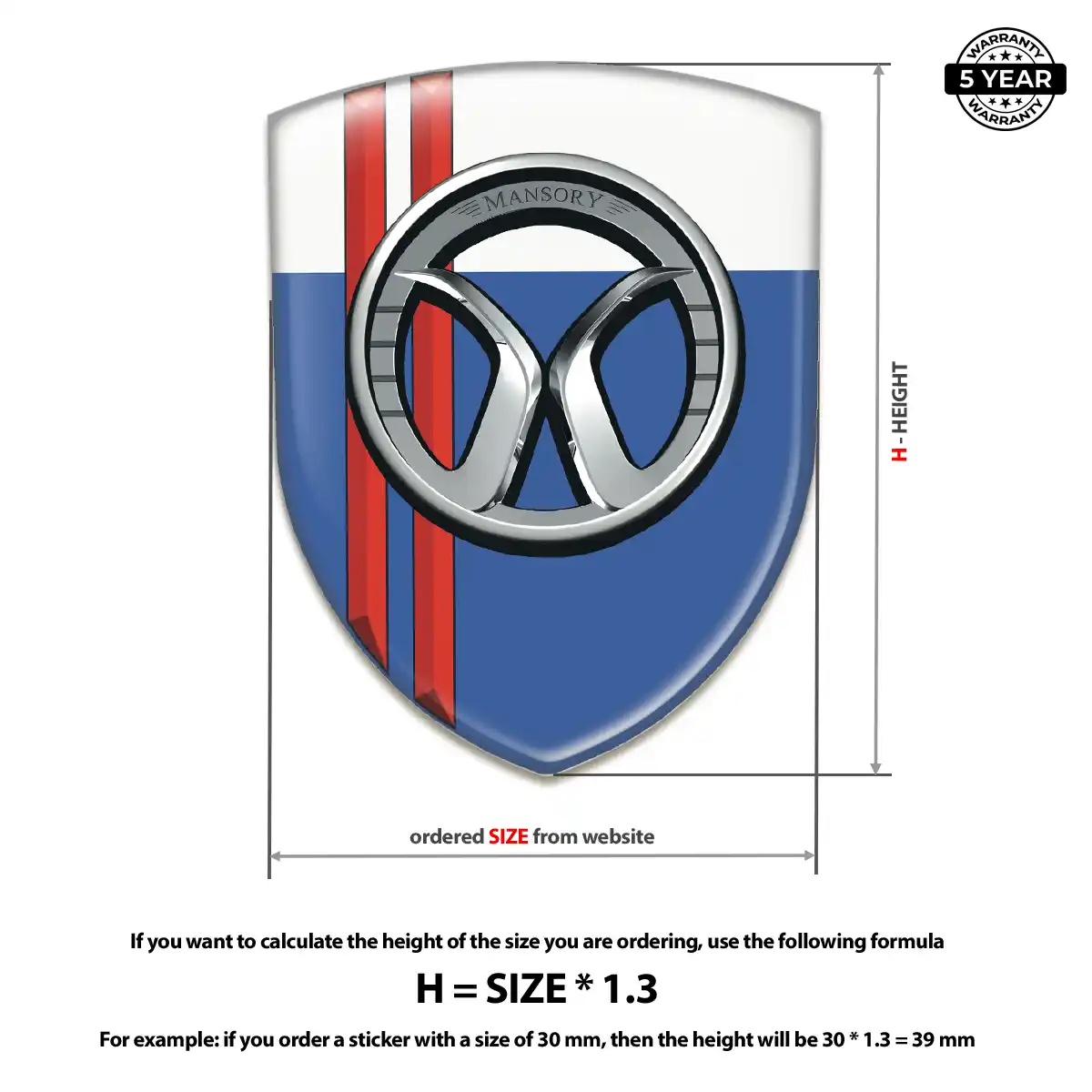 Mansory Automotive Logo Sticker Sleek Style