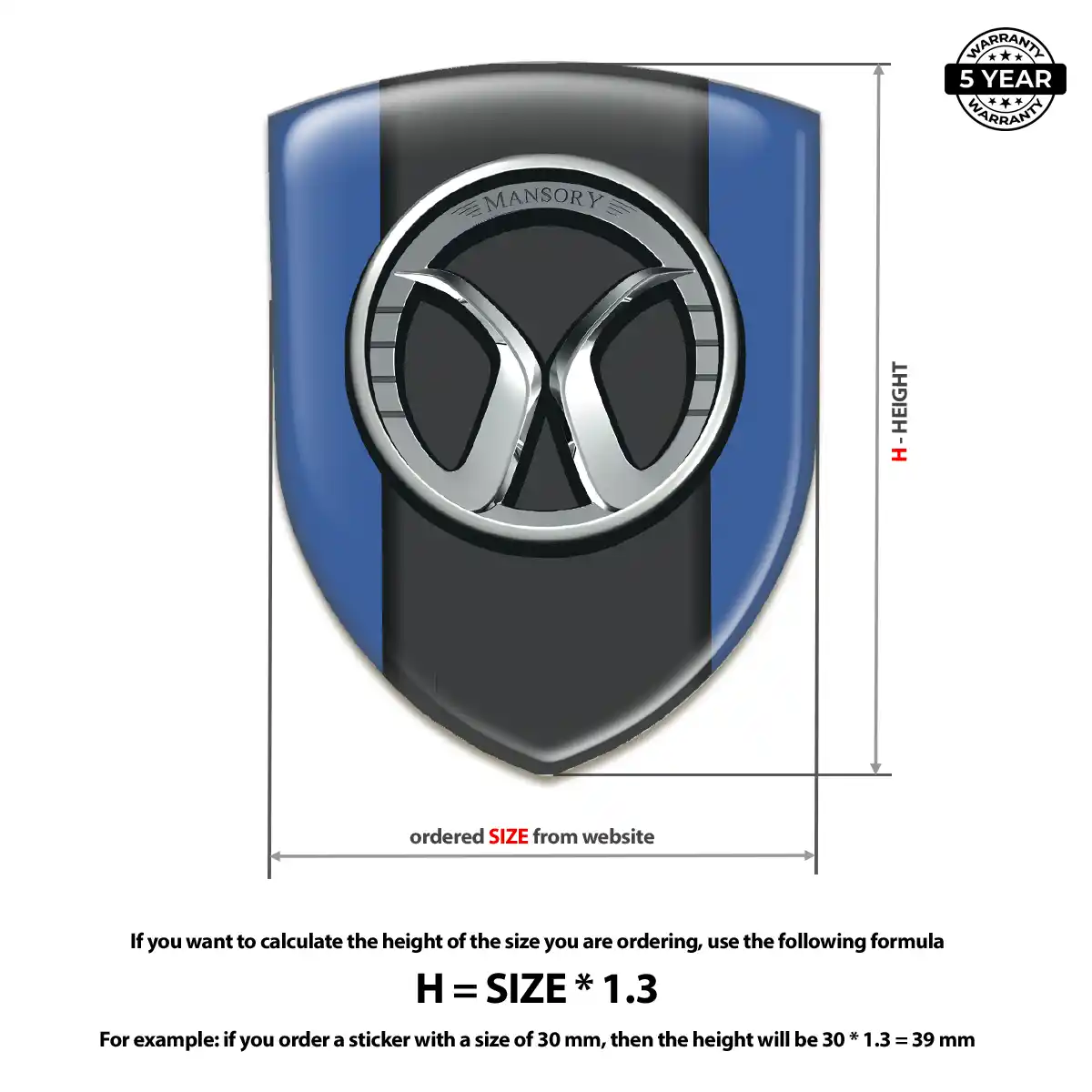 Mansory Automotive Logo Sticker Superior Craft