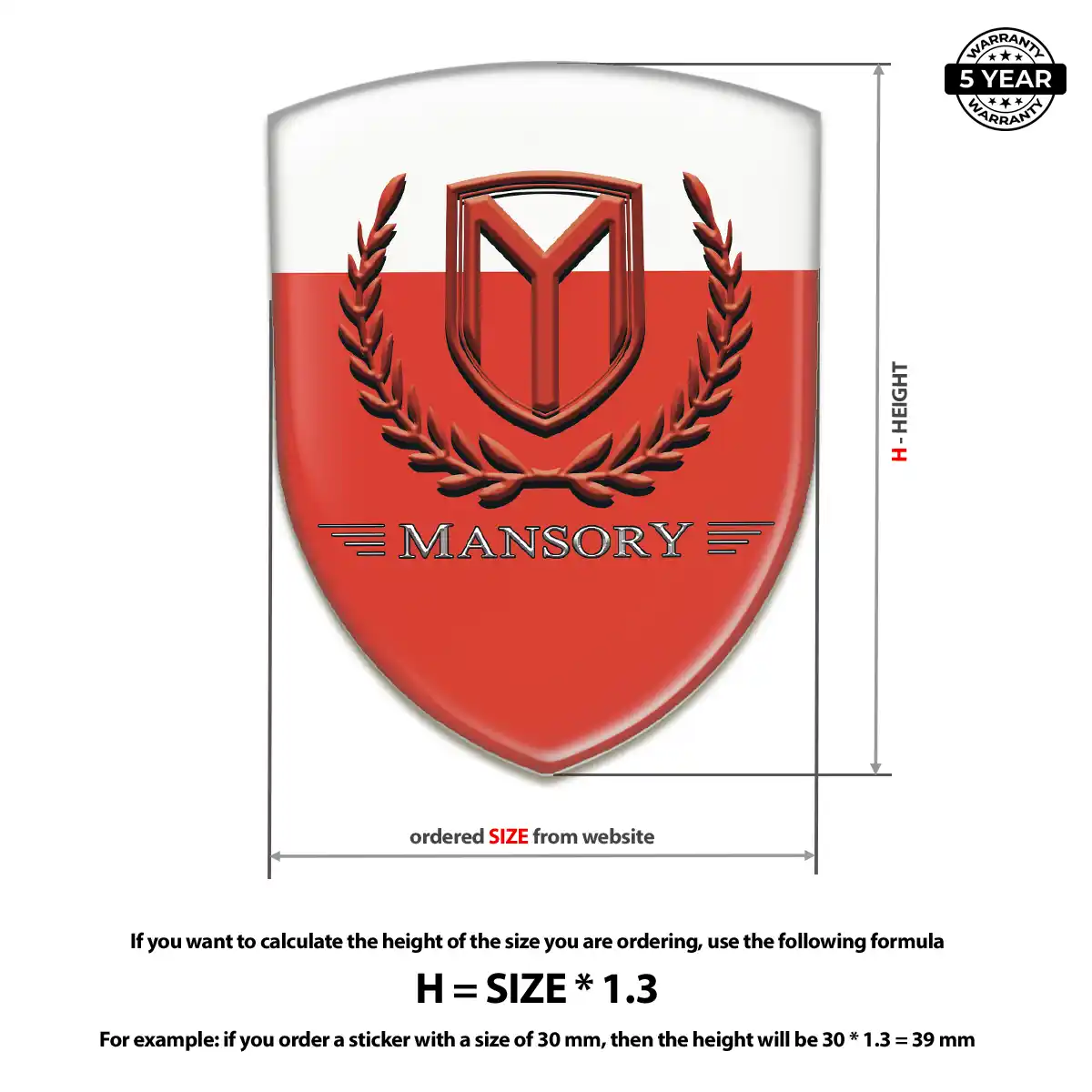 Mansory Automotive Resin Decal Deluxe Edition