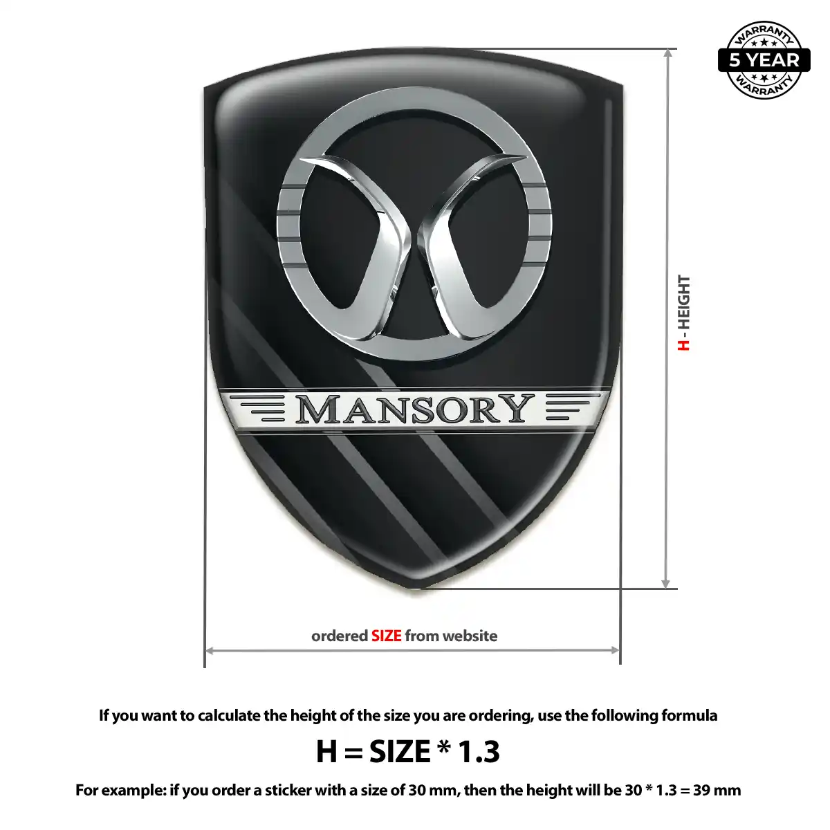 Mansory Automotive Resin Decal Interior Luxe