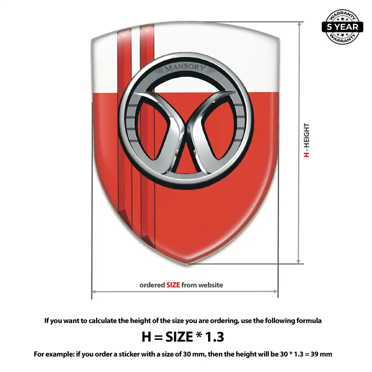 Mansory Automotive Resin Decal Noble Edition