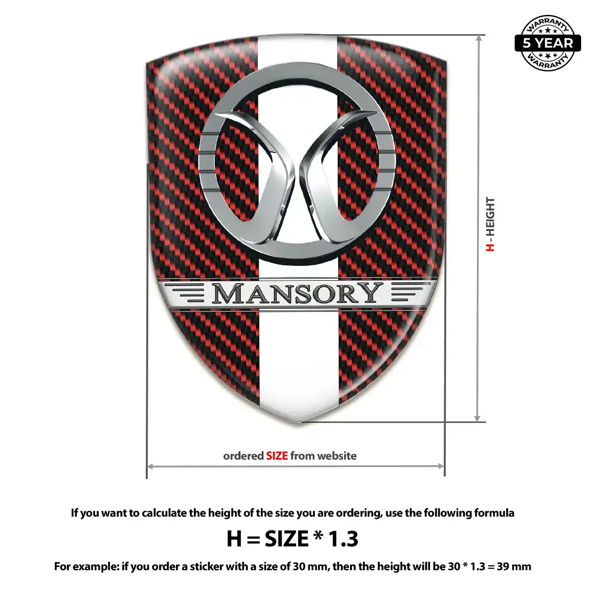 Mansory Automotive Resin Decal Opulent Line