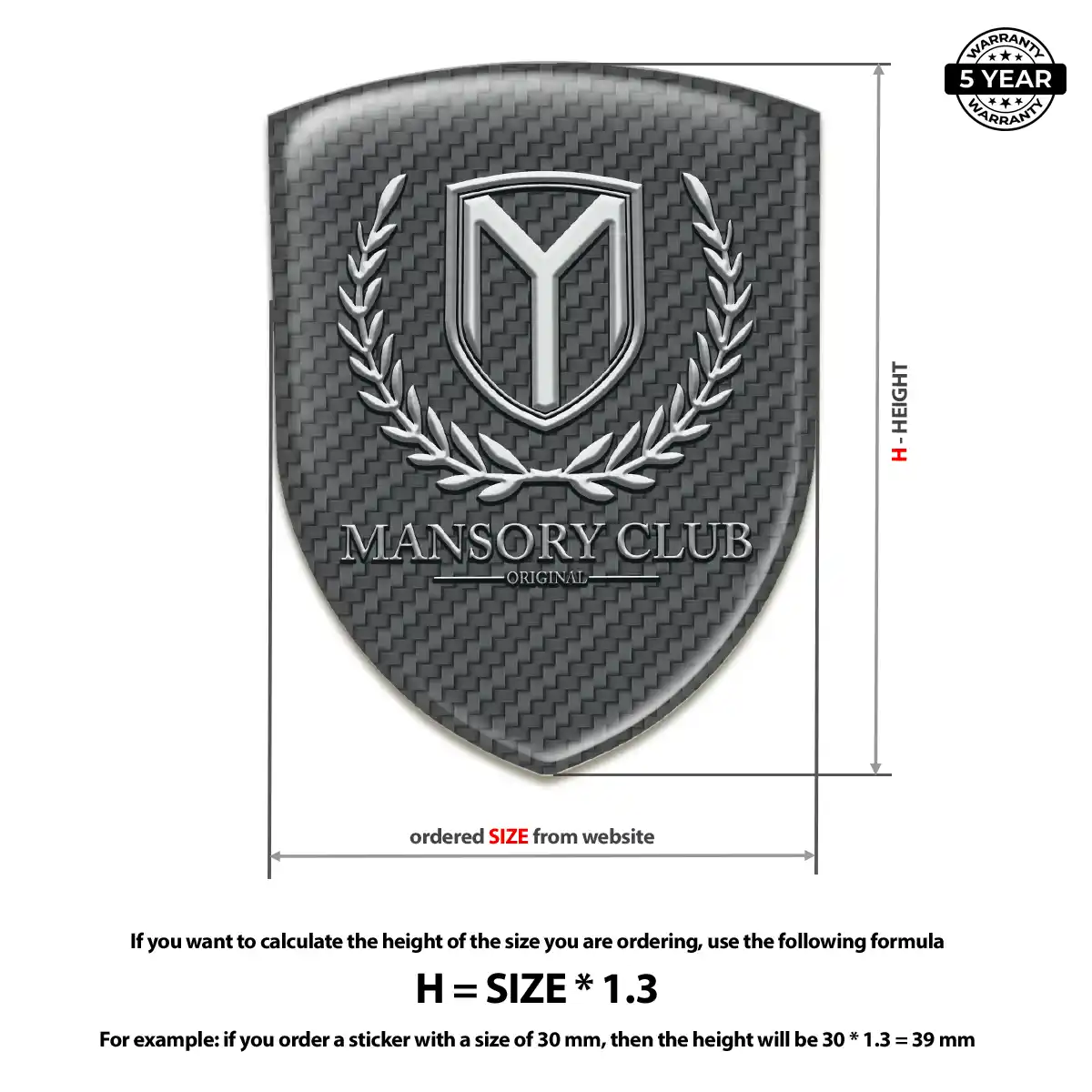Mansory Automotive Resin Decal Refined Design
