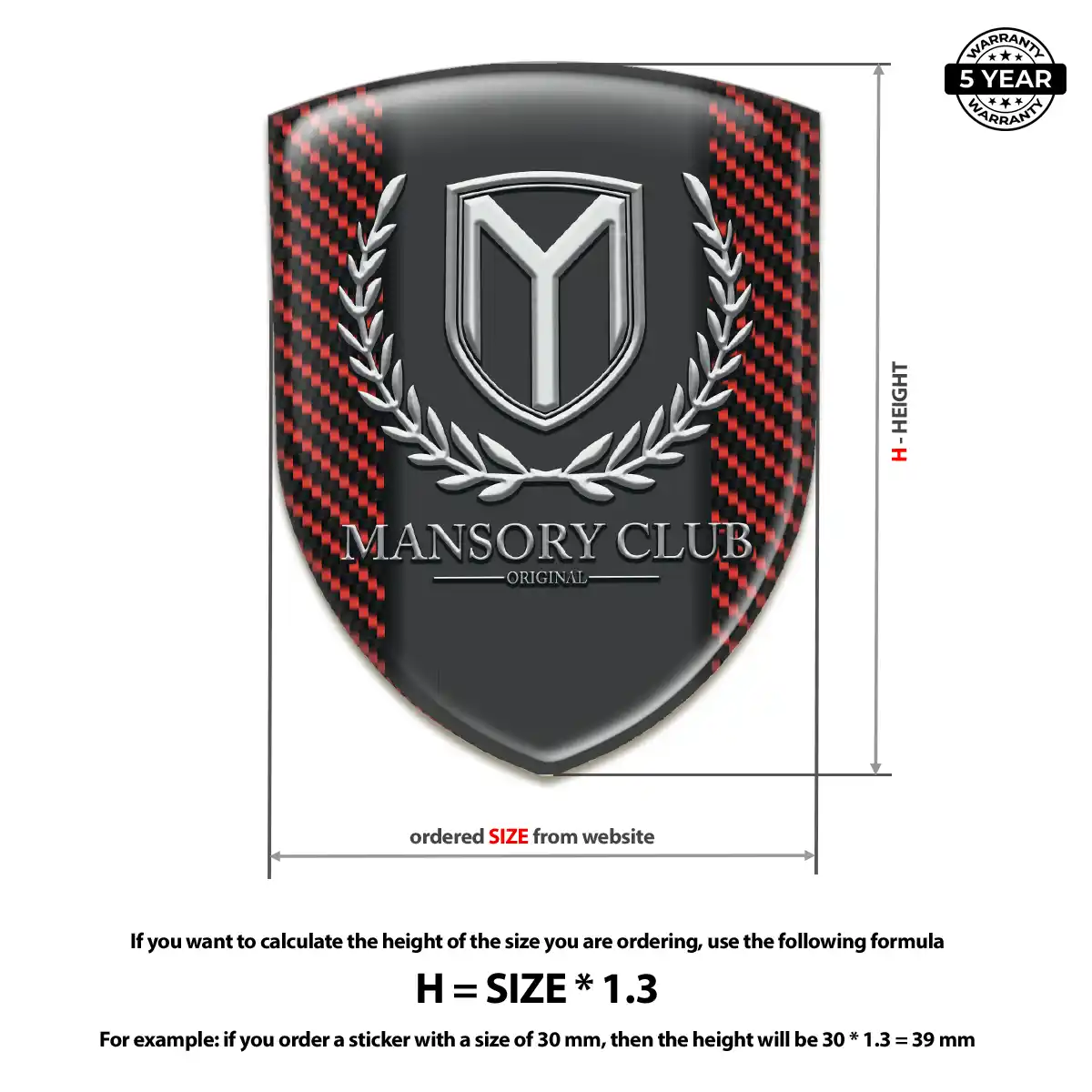 Mansory Automotive Resin Decal Signature Grade
