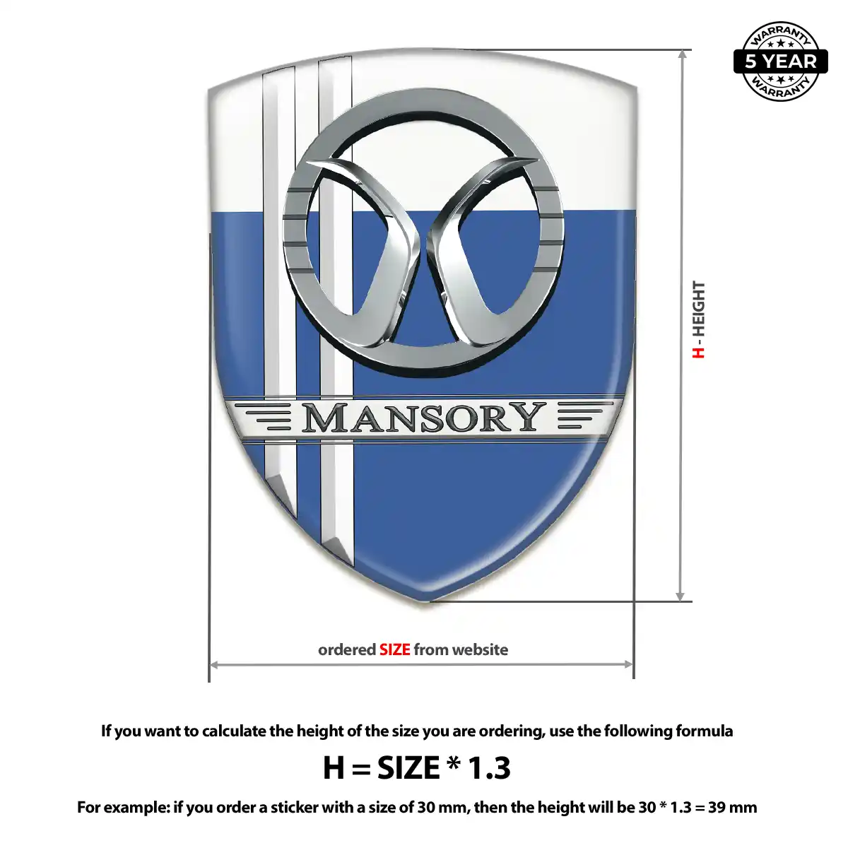 Mansory Automotive Resin Decal Sleek Style