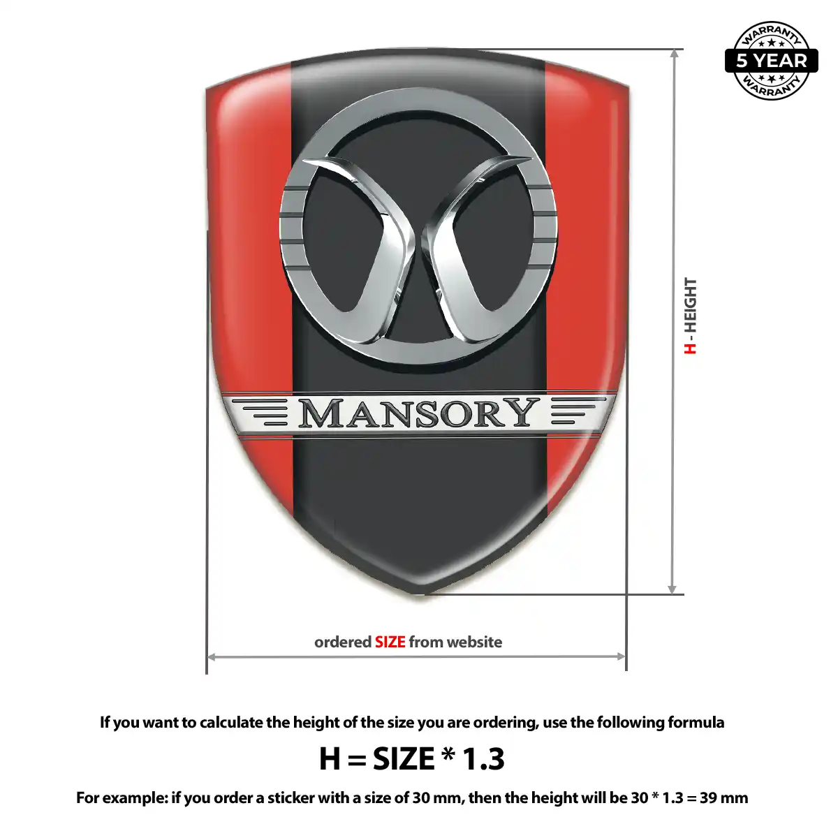 Mansory Automotive Resin Decal Superior Craft