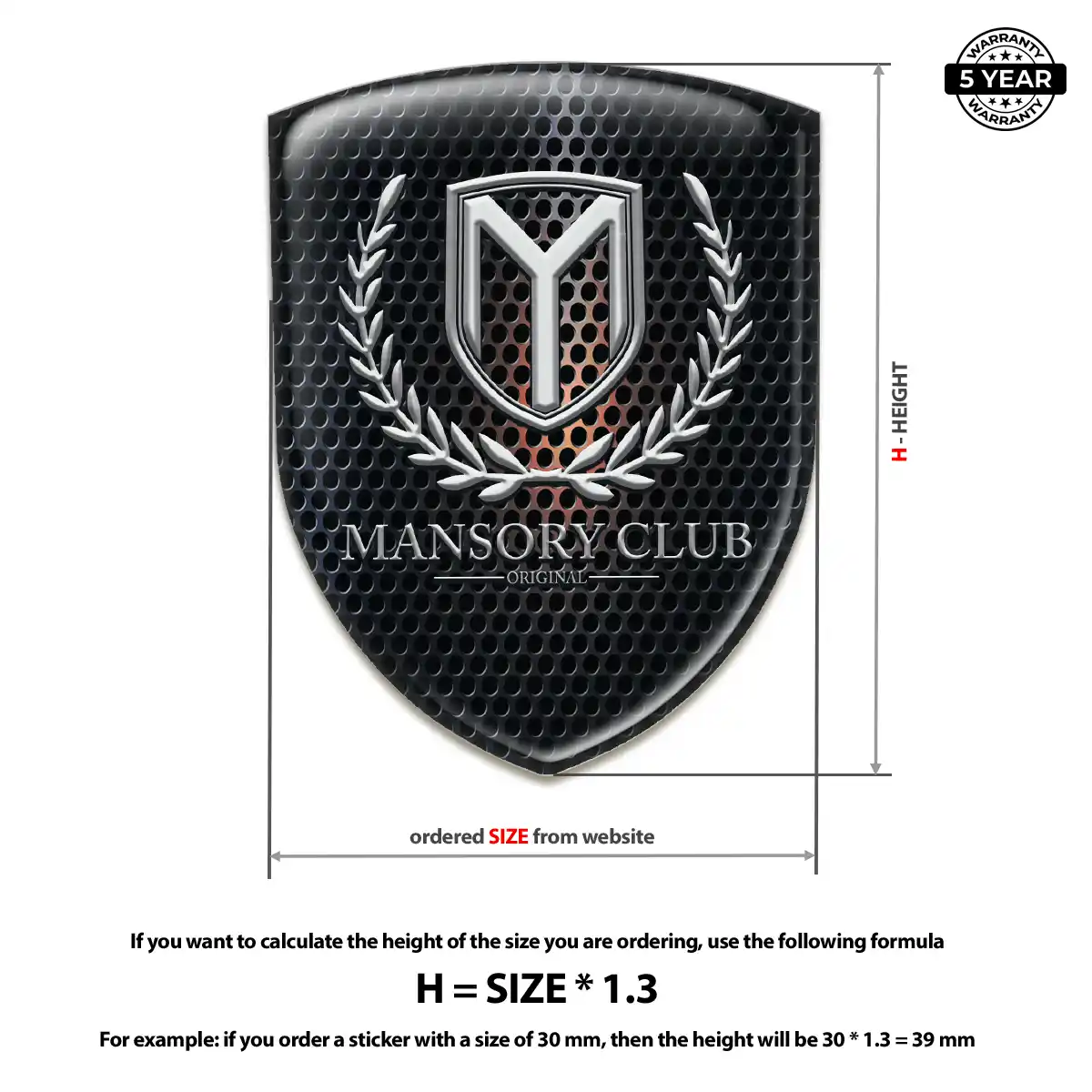 Mansory Car Badge Sticker Deluxe Edition