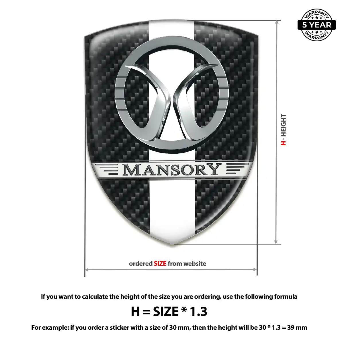 Mansory Car Badge Sticker Opulent Line