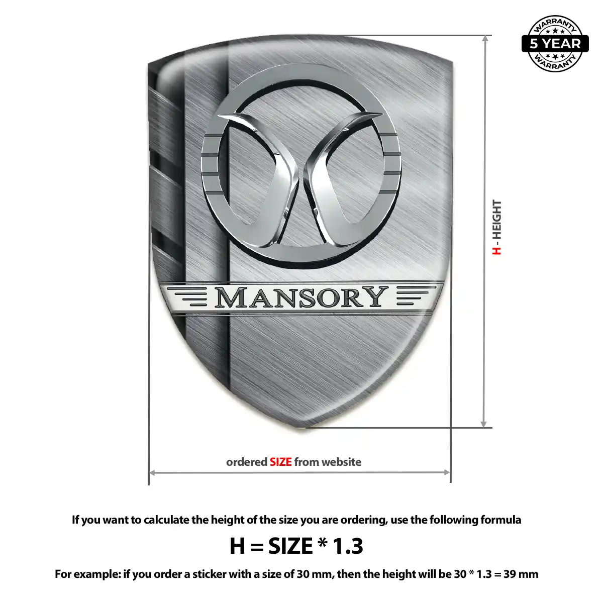 Mansory Car Badge Sticker Refined Design