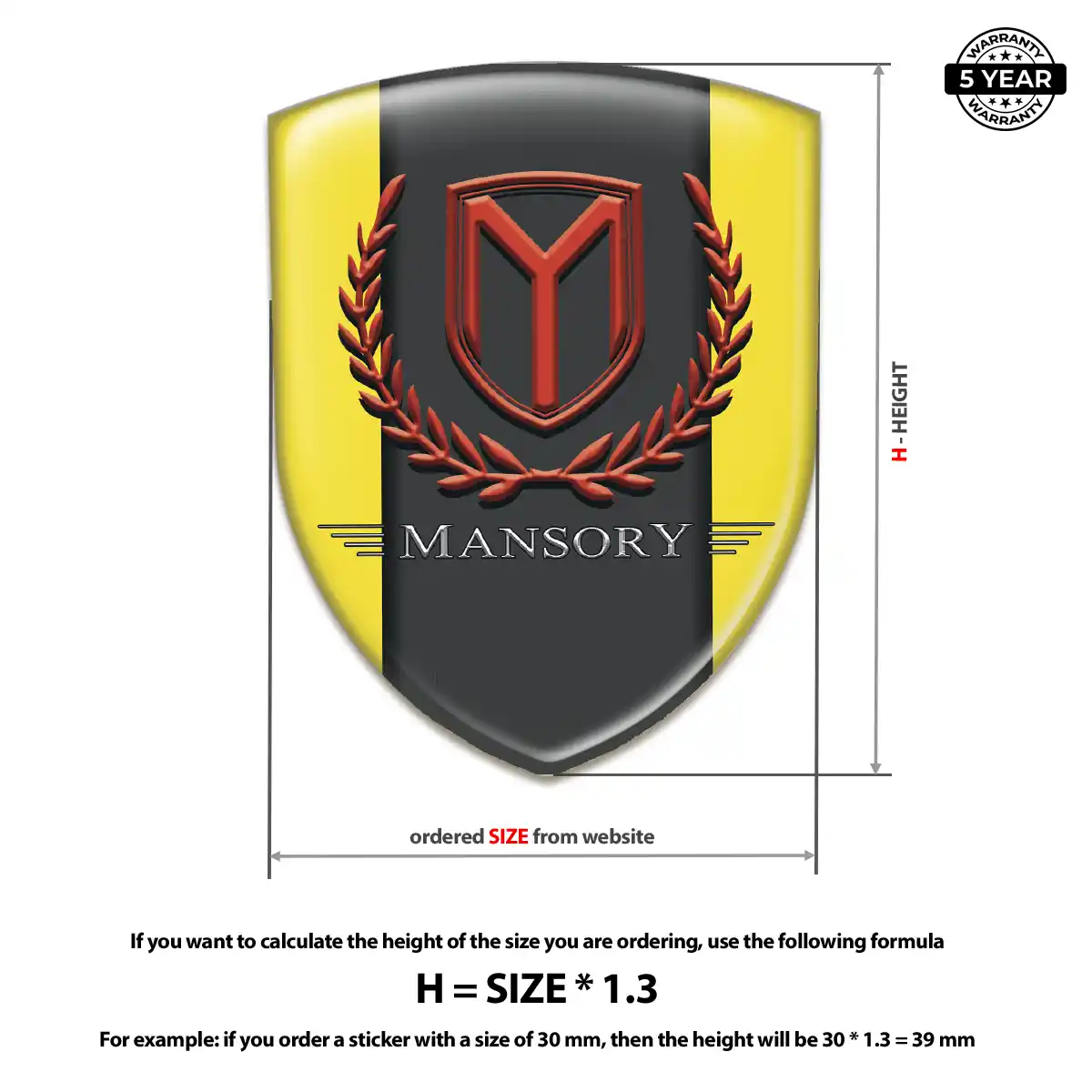 Mansory Car Badge Sticker Sleek Style