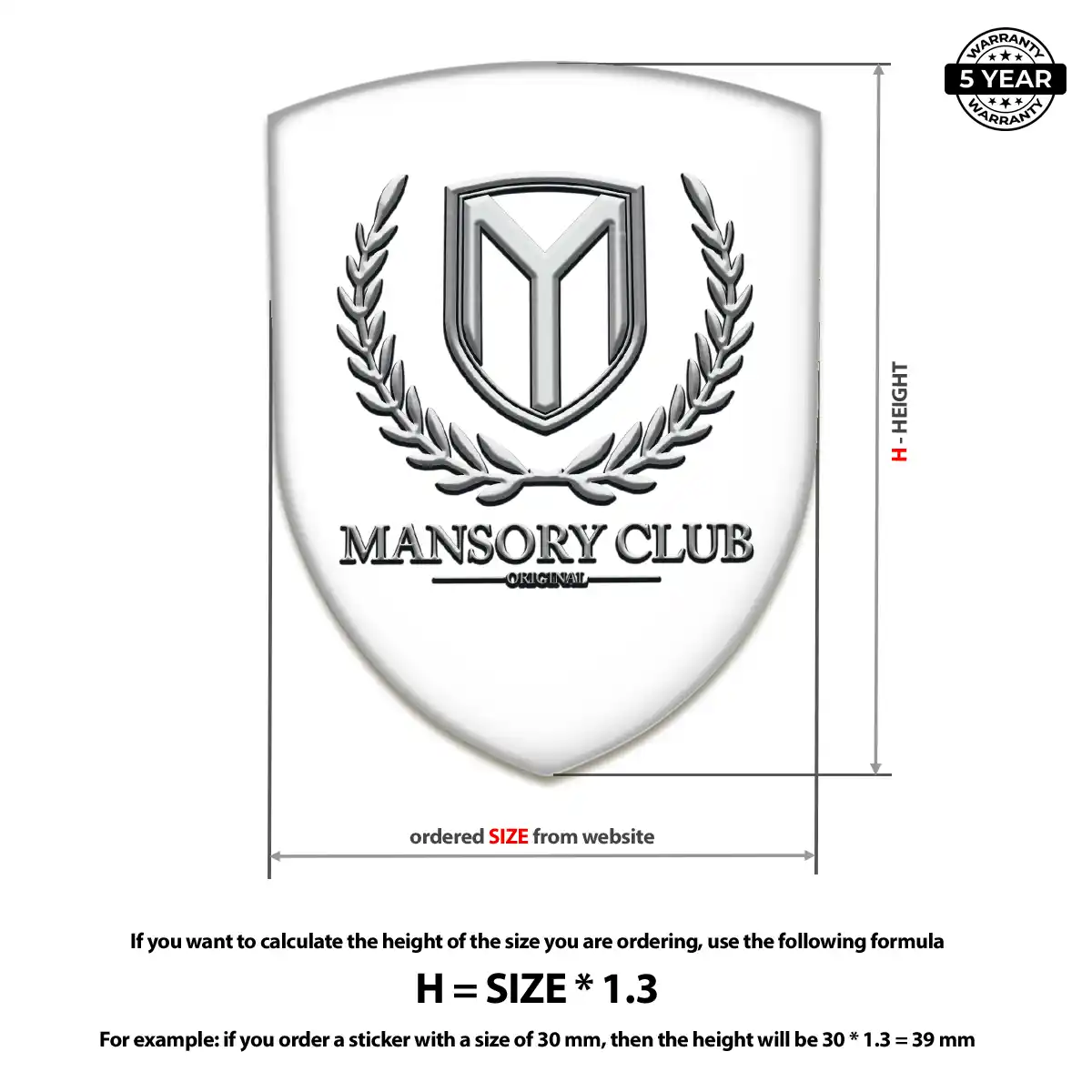 Mansory Car Emblem Decal Deluxe Edition