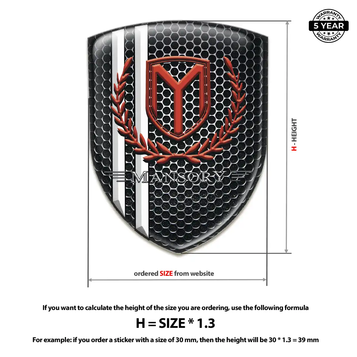 Mansory Car Emblem Decal Elite Edition