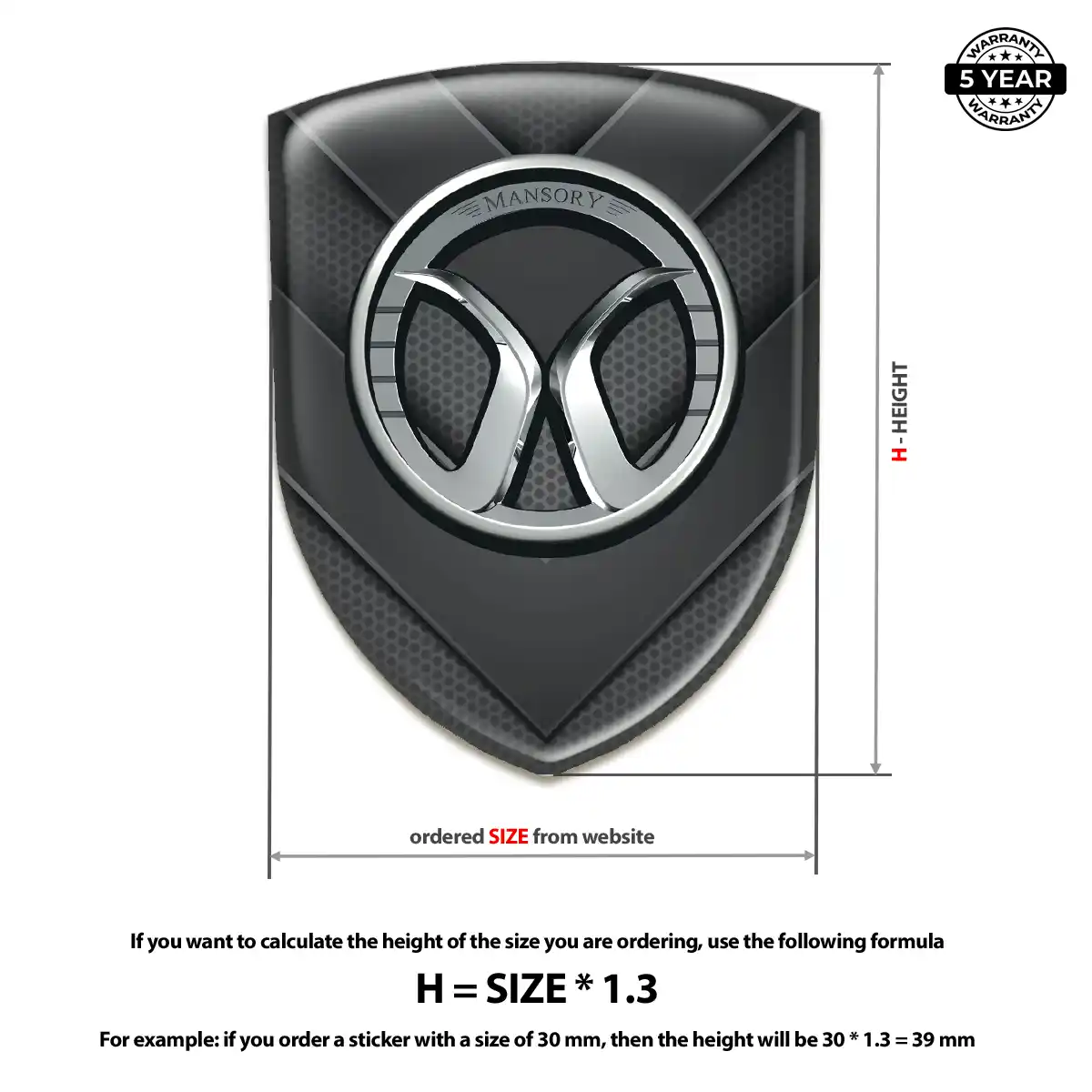 Mansory Car Emblem Decal Exclusive Series