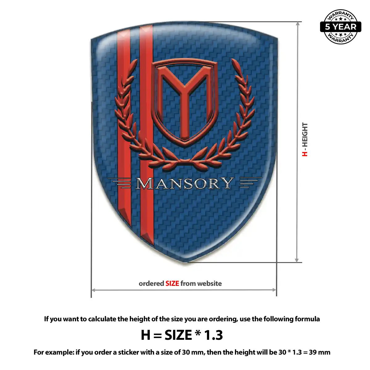 Mansory Car Emblem Decal Noble Edition