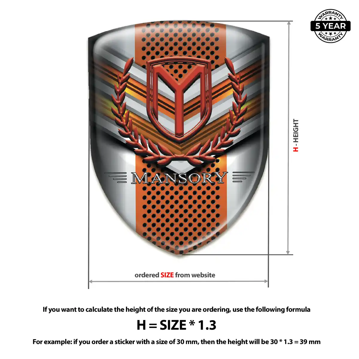 Mansory Car Emblem Decal Opulent Line