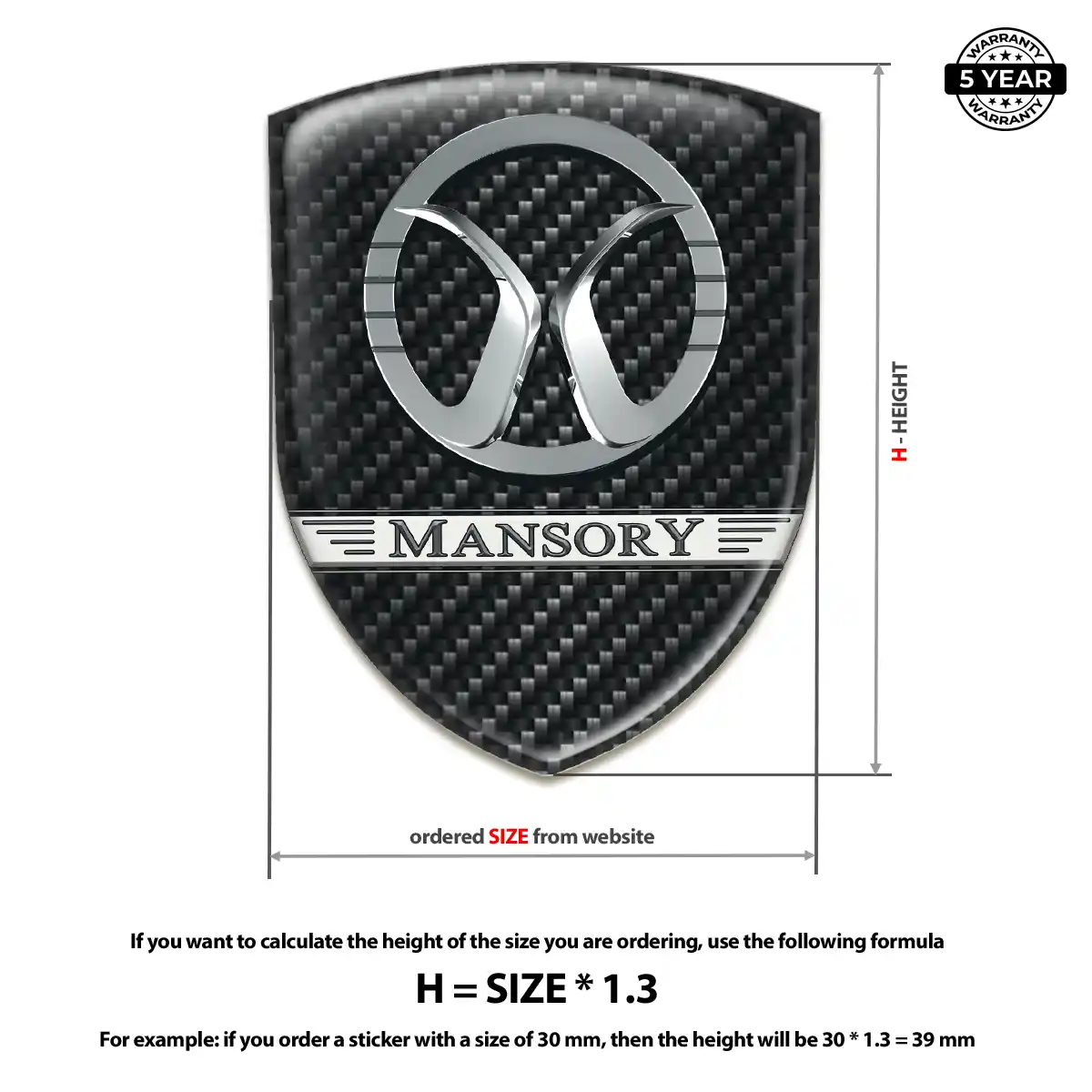 Mansory Car Emblem Decal Refined Design