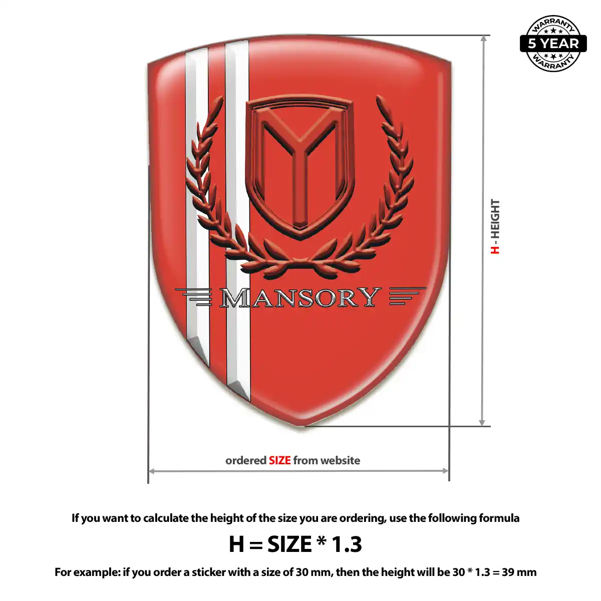 Mansory Car Emblem Decal Sleek Style
