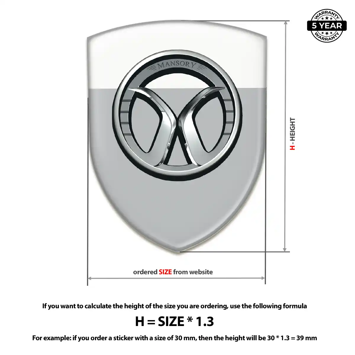 Mansory Car Emblem Decal Superior Craft