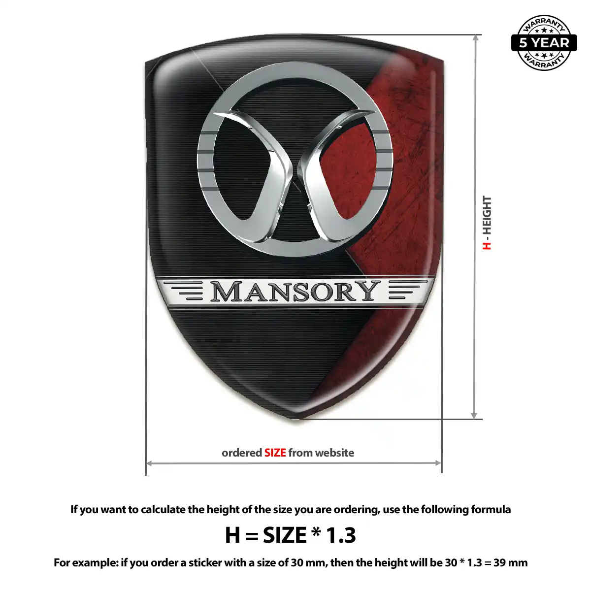 Mansory Car Emblem Overlay Elite Finish