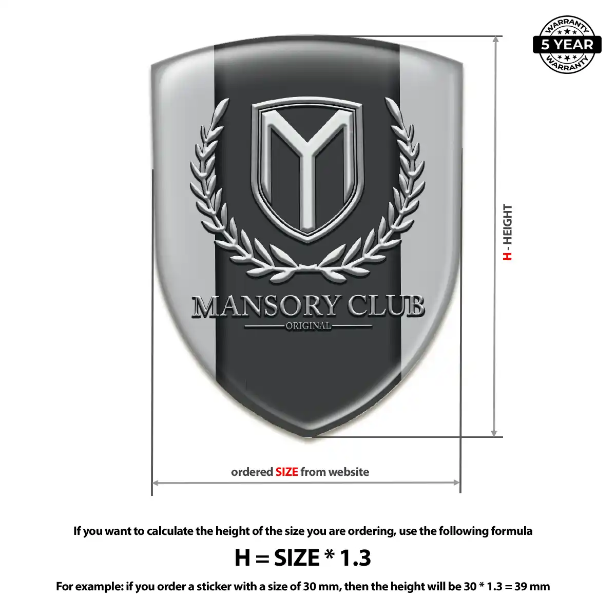 Mansory Car Emblem Overlay Noble Edition
