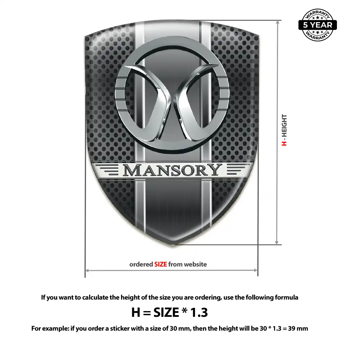 Mansory Car Emblem Overlay Opulent Line