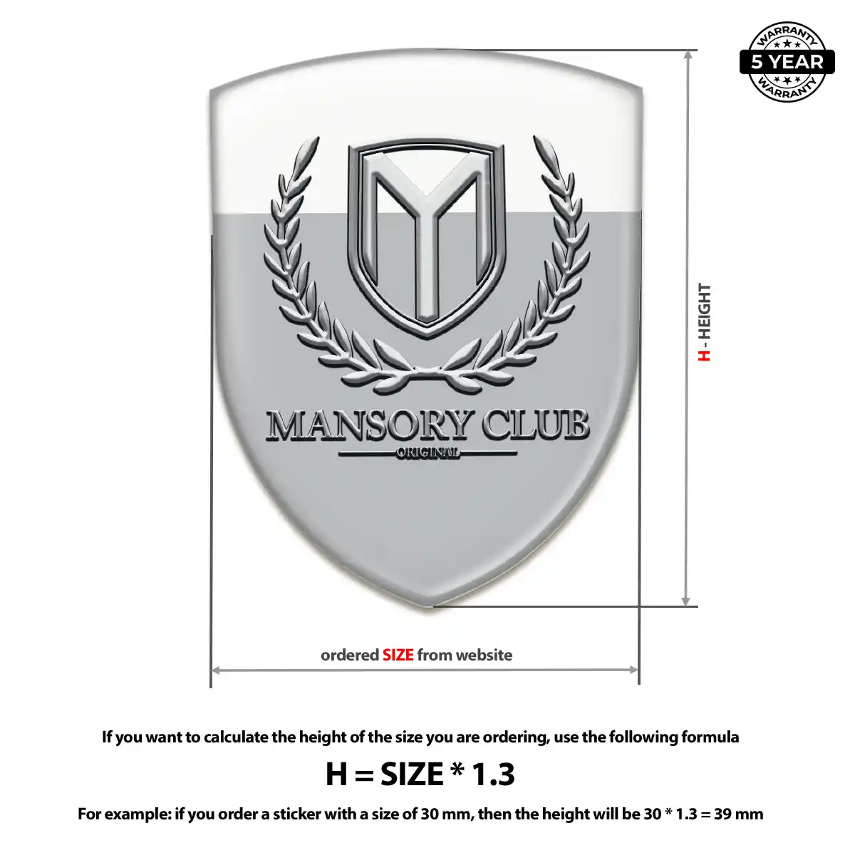 Mansory Car Emblem Overlay Resin Elite