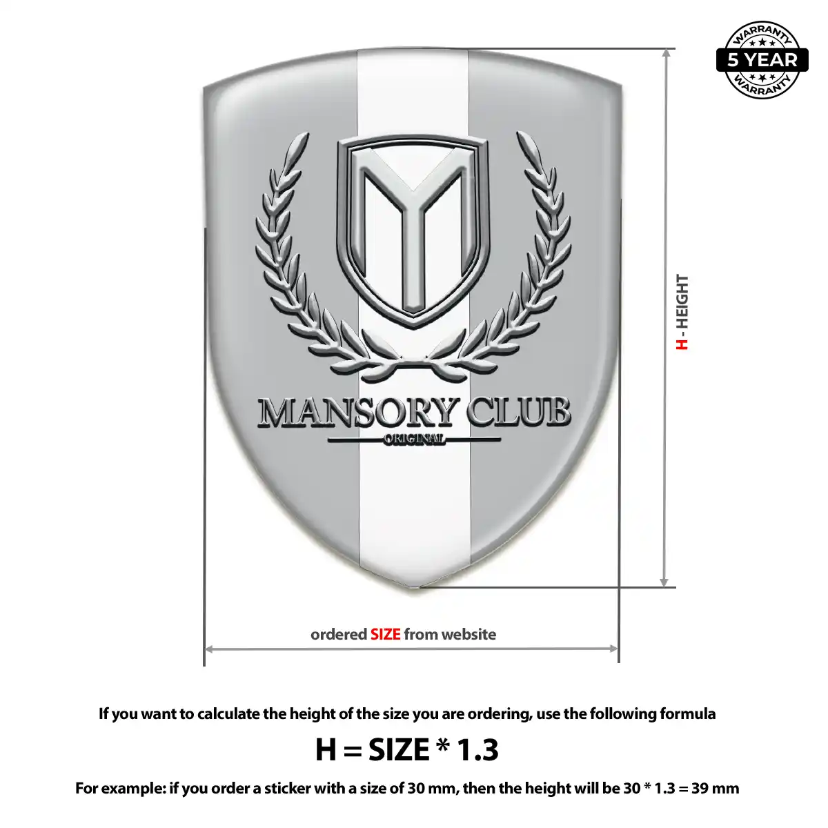 Mansory Car Emblem Overlay Signature Grade