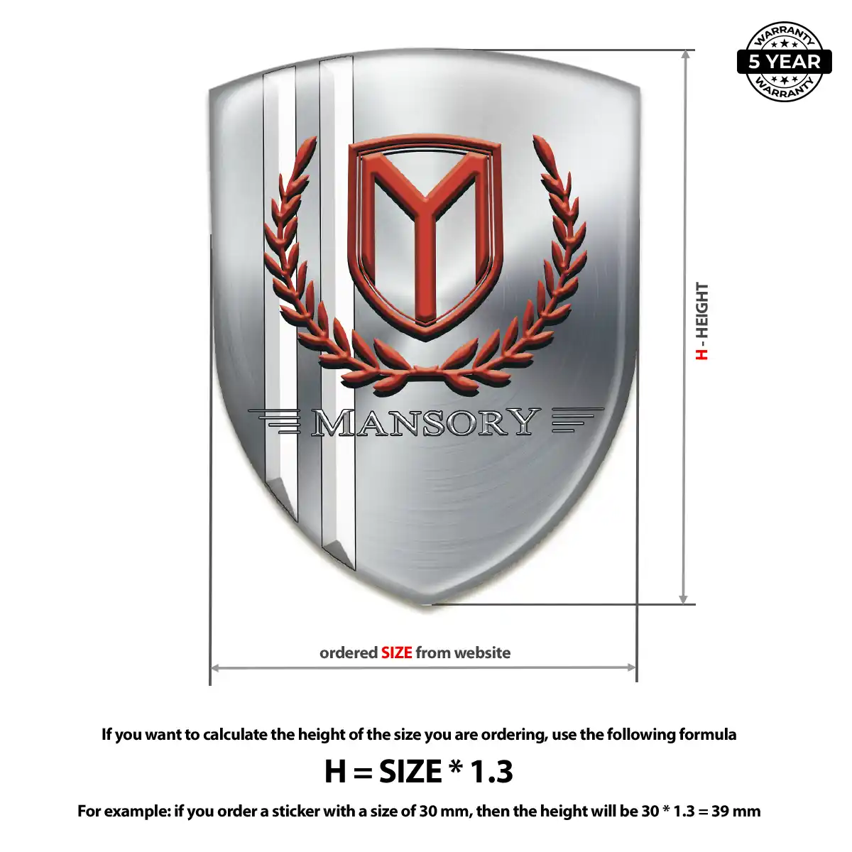 Mansory Car Emblem Overlay Superior Craft
