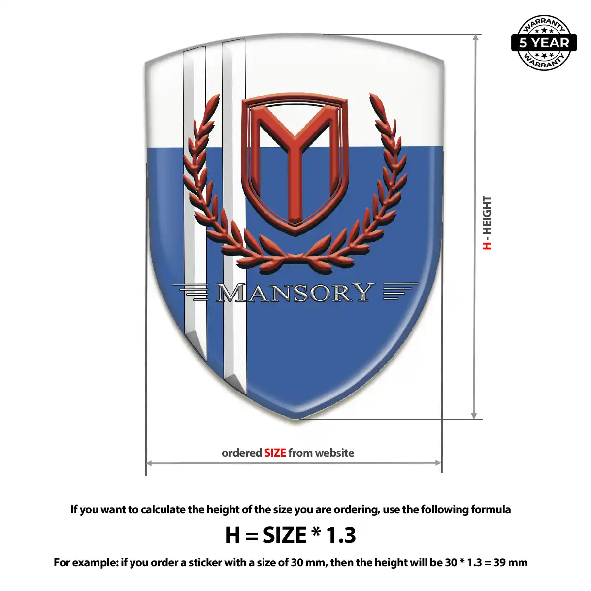 Mansory Car Emblem Sticker Deluxe Edition