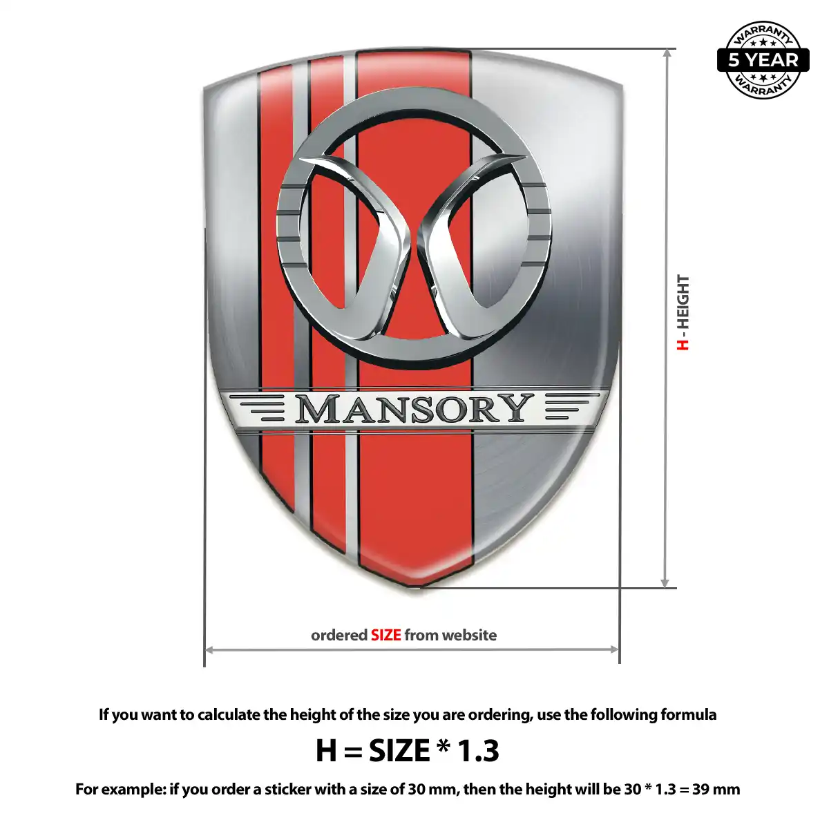 Mansory Car Emblem Sticker Elite Edition