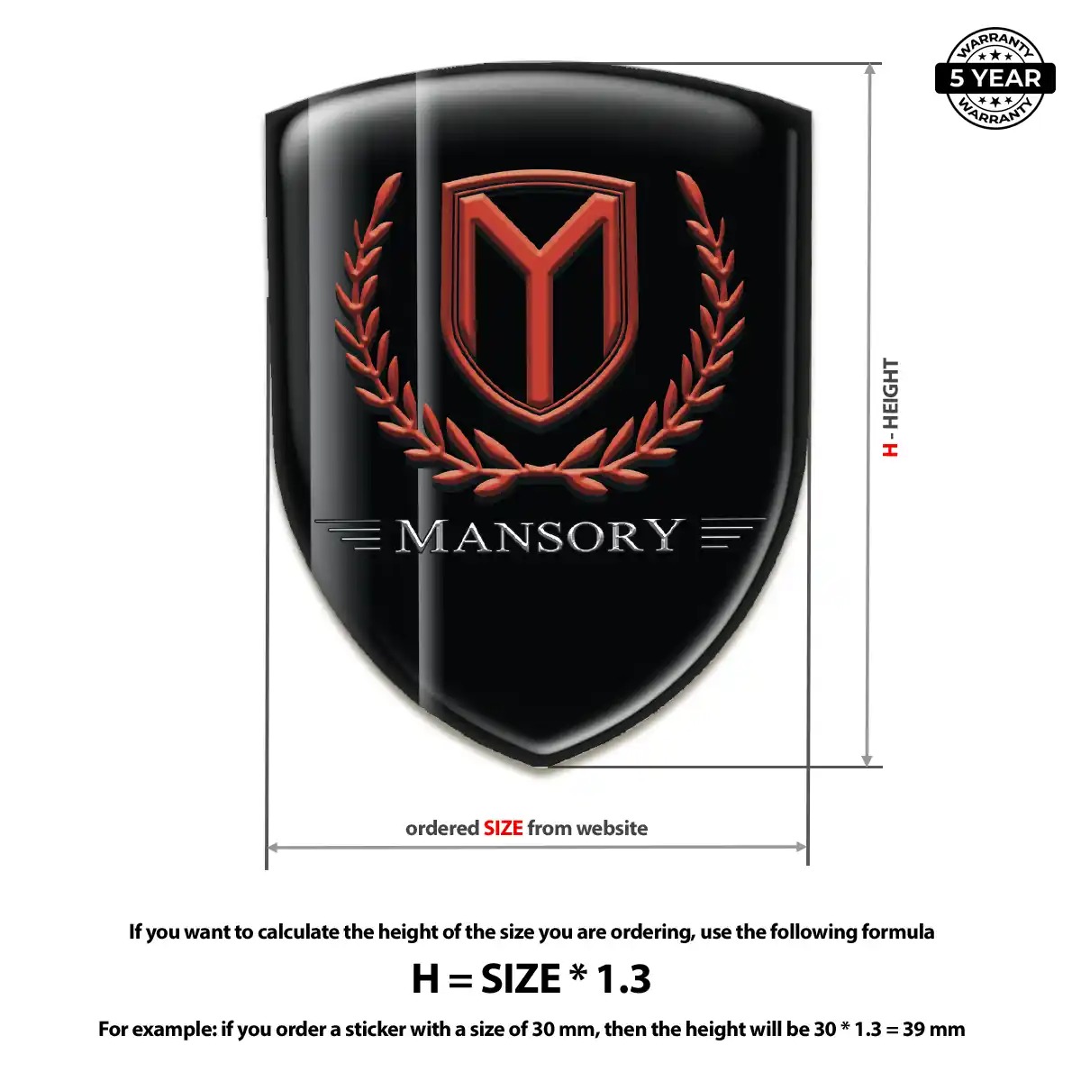 Mansory Car Emblem Sticker Exclusive Series