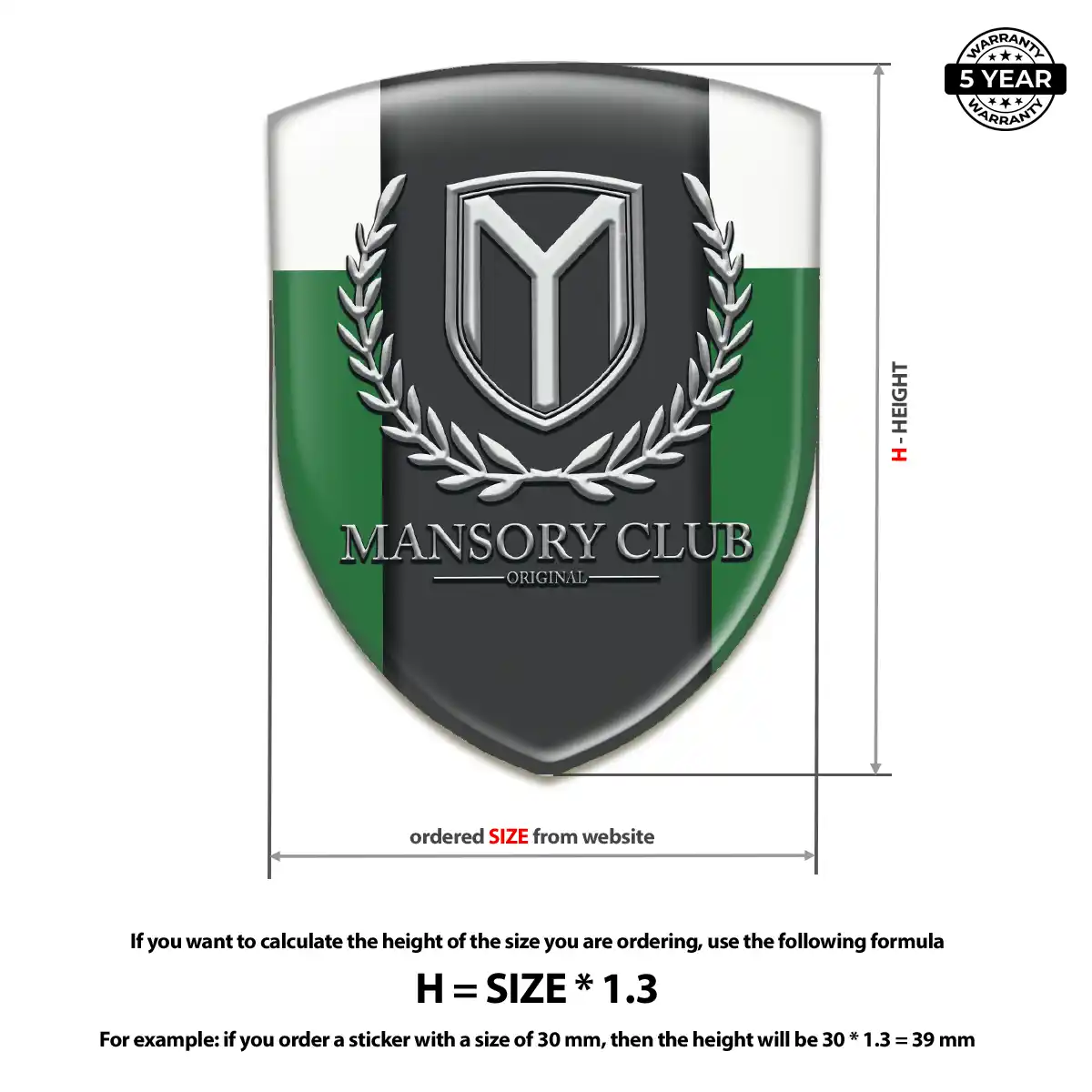 Mansory Car Emblem Sticker Interior Luxe